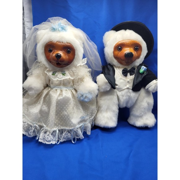 Raikes Bride and Groom Bears Vintage - Picture 1 of 10